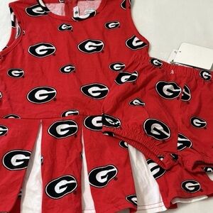 Saralynn Togs Girl’s Size 4T 4 Toddler Georgia Cheerleader Dress Outfit